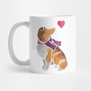 Watercolour Rough Collie Mug